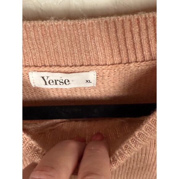 Yerse Cashmere/Wool Blend Soft Pink Mock Turtleneck Balloon Sleeve XL Sweater - Picture 4 of 7